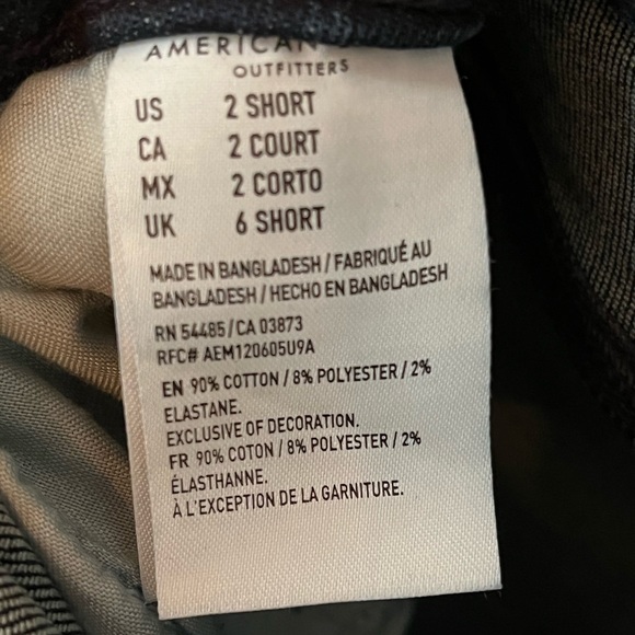 American Eagle Size 2S Next Level Stretch Distressed Dark Wash - Picture 4 of 4